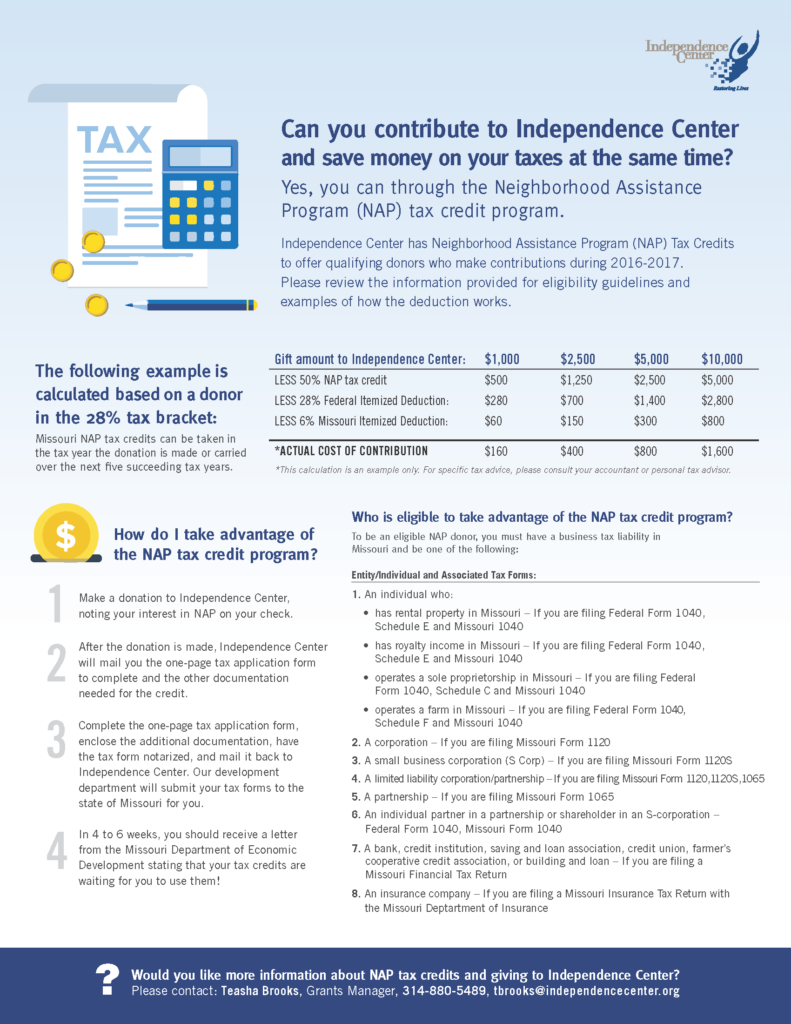 Tax Credits Independence Center Tax Credits